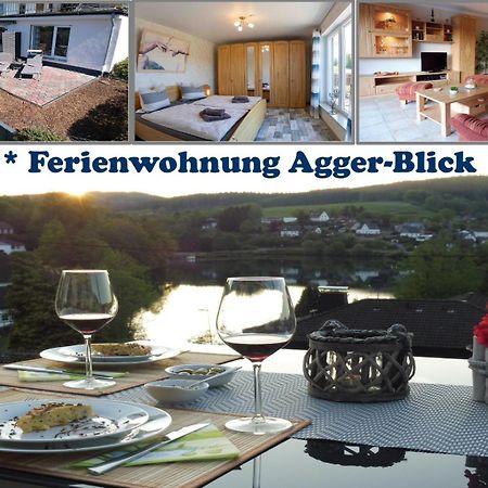 Exklusive Ferienwohnung 'Agger-Blick' Mit Grosser Seeblick-Terrasse & Sauna Gummersbach Bagian luar foto