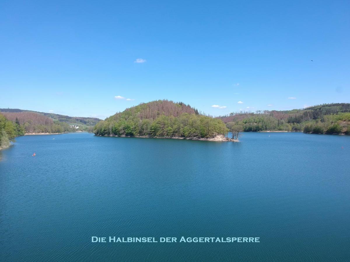 Exklusive Ferienwohnung 'Agger-Blick' Mit Grosser Seeblick-Terrasse & Sauna Gummersbach Bagian luar foto